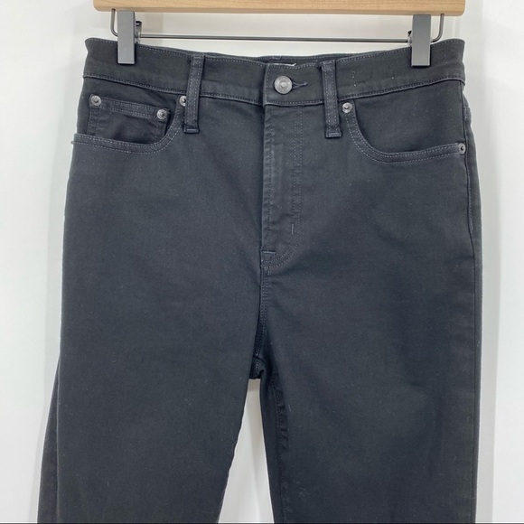 J. Crew 10" Highest-Rise Toothpick Jean in True Black Stretchy Size 28 - Picture 4 of 12